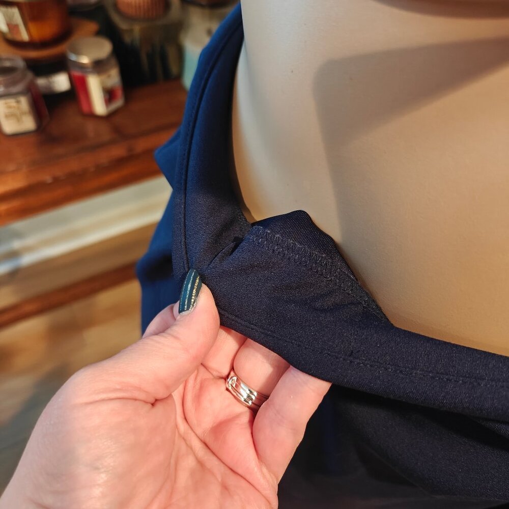 Jessica London Bi-Stretch Navy Straight Skirt 26/28 - Picture 3 of 9